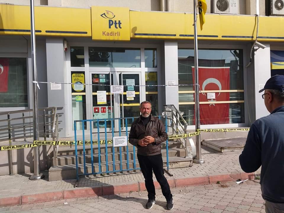 KADİRLİDE PTT ŞUBELERDE HİZMETE DEVAM