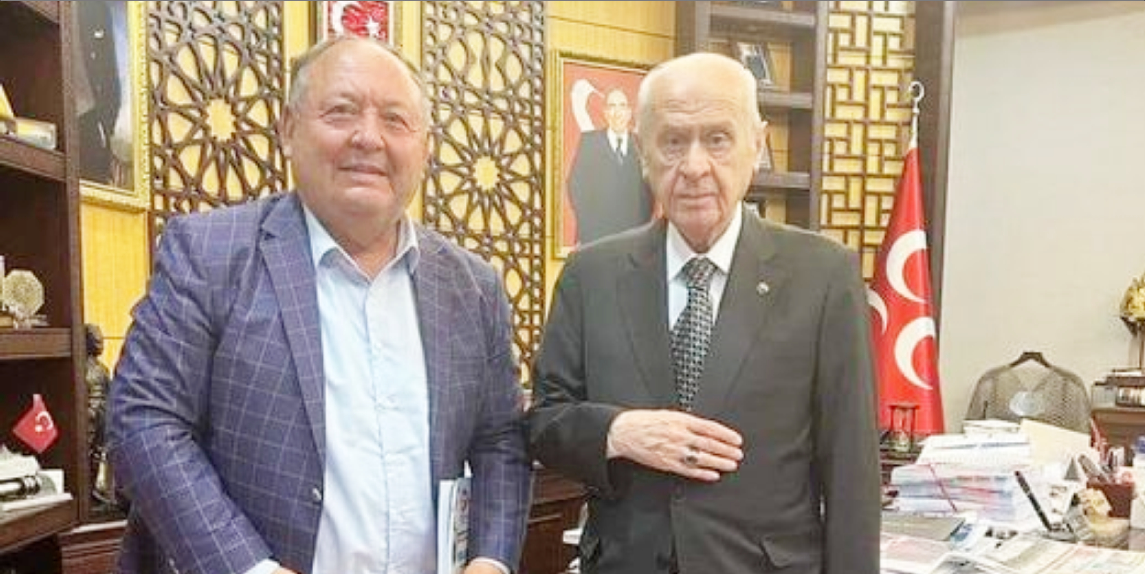 BAŞKAN TARHAN'DAN MHP LİDERİ DEVLET BAHÇELİ'YE ZİYARET