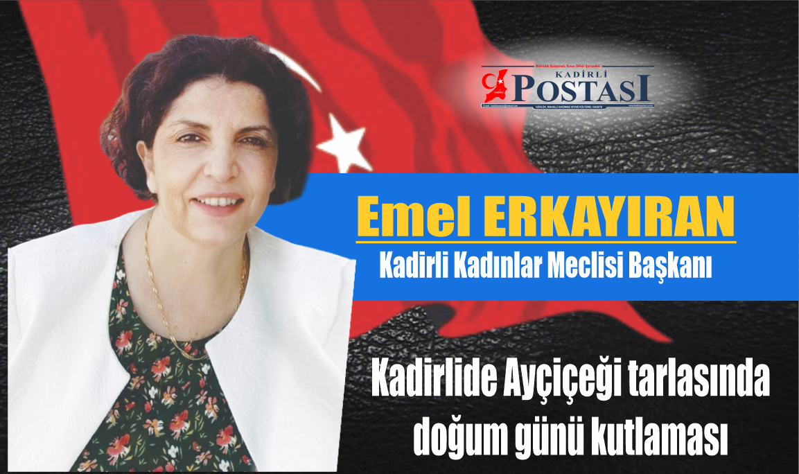 Kadirlide Ayçiçeği tarlasında doğum günü kutlaması